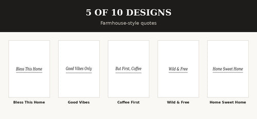 10 Farmhouse Quote SVG Bundle | Cricut Silhouette Cut Files | Home Decor Sign Designs